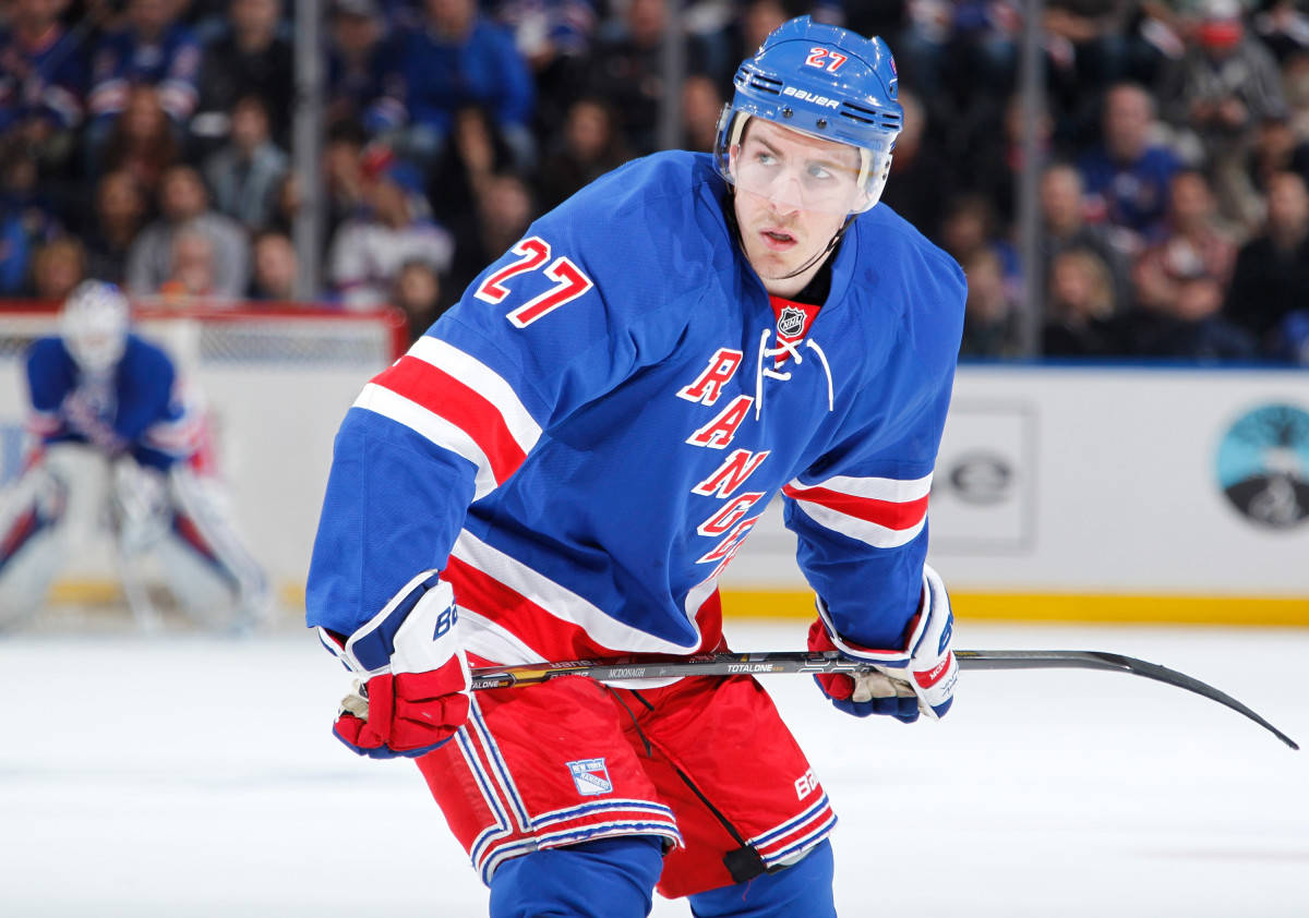 Ryan Mcdonagh Ice Hockey Candid Pose Wallpaper