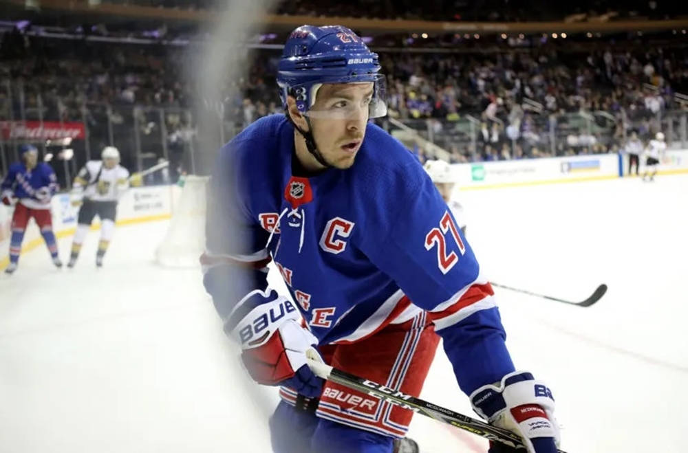 Ryan Mcdonagh New York Rangers Snow Effect Wallpaper