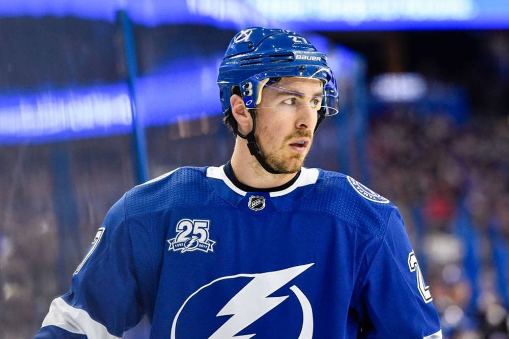 Ryan Mcdonagh Tampa Bay Lightning Vs. Montreal Canadiens Wallpaper