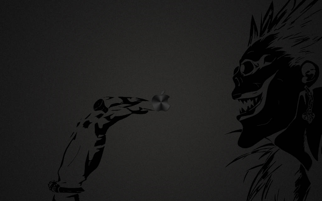 Ryuk With Apple Icon Wallpaper