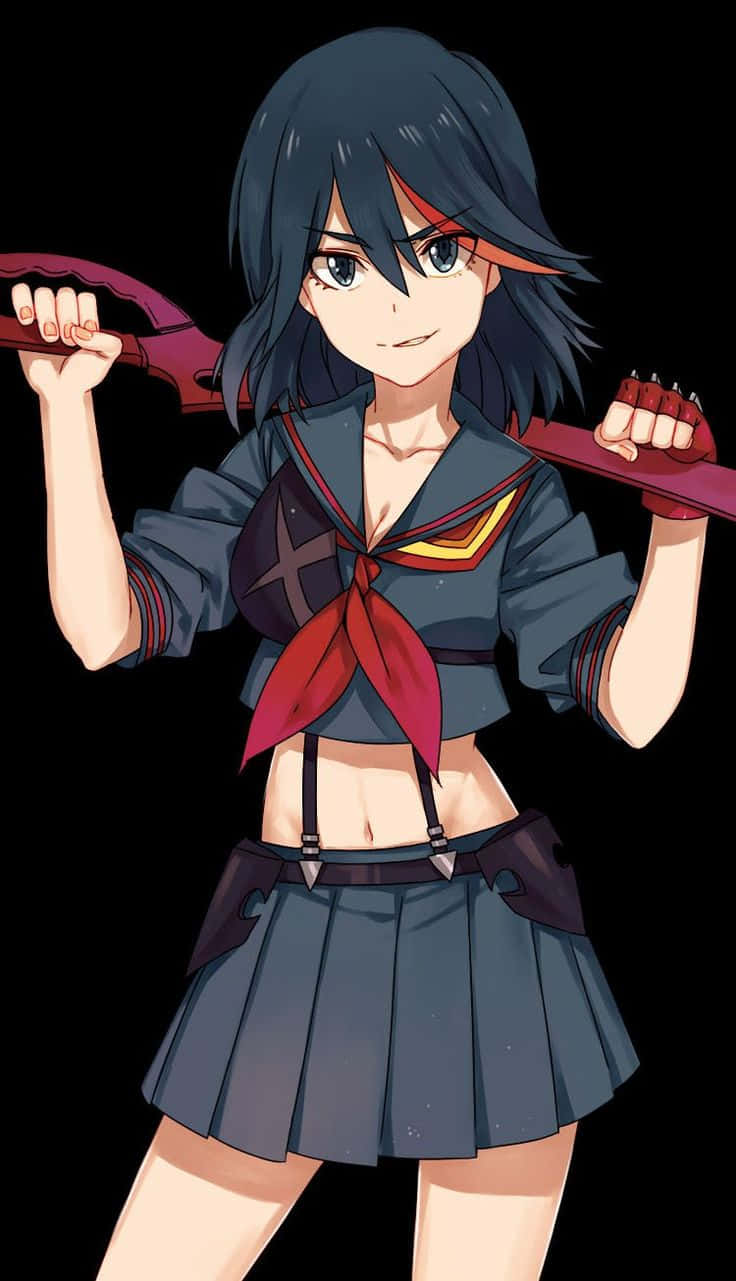 Ryuko Matoi In Battle Stance Wallpaper