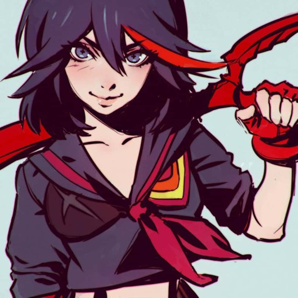 Ryuko Matoi Unleashes Her Fury In Stunning Display Wallpaper