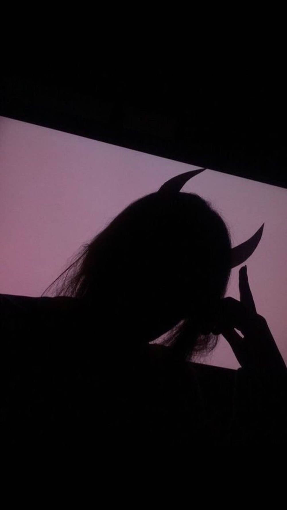 Sad Aesthetic Tumblr Dark Demon Girl Wallpaper