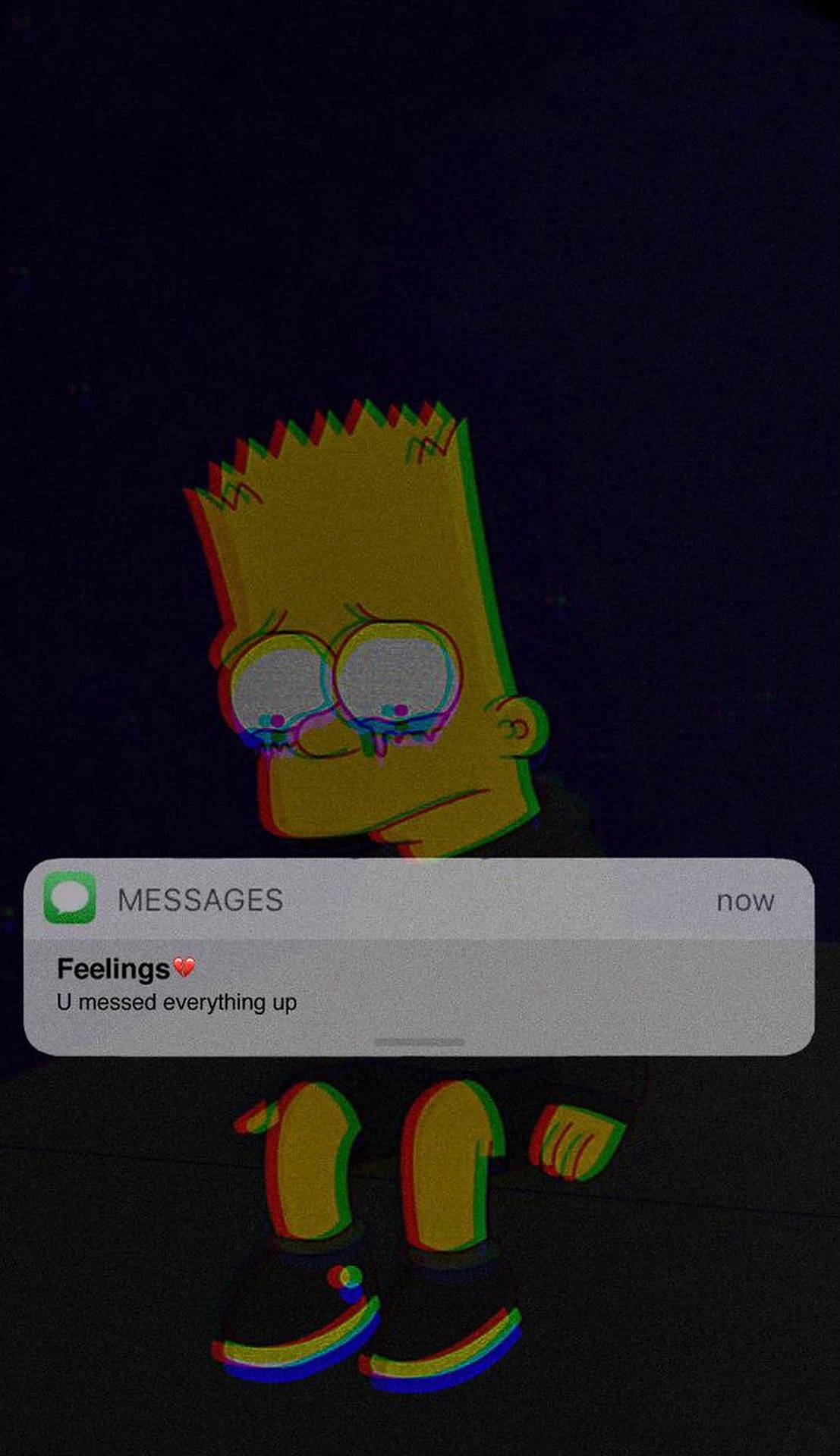 Bart Simpson nhắn tin buồn