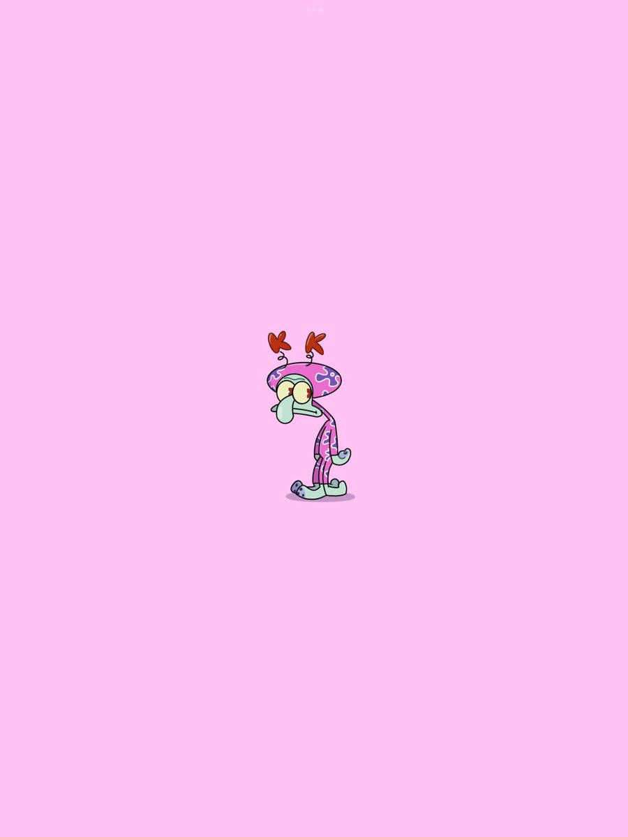 Sad Squidward Dressed In A Onesie Wallpaper