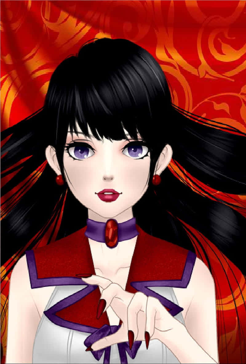 Sailor Mars Harnessing Her Fiery Power Wallpaper