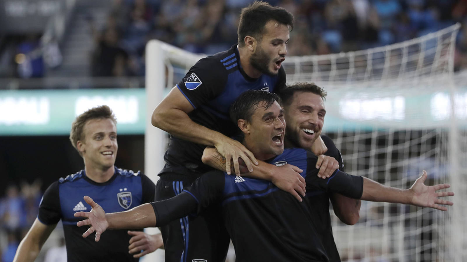 San Jose Earthquakes Soccer Players Celebrating Wallpaper