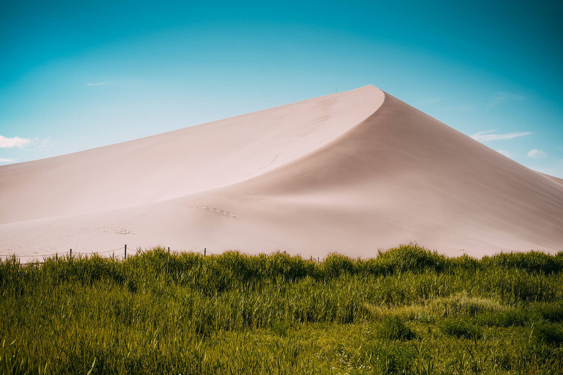 Sand Dune And Field Cool Pc Wallpaper