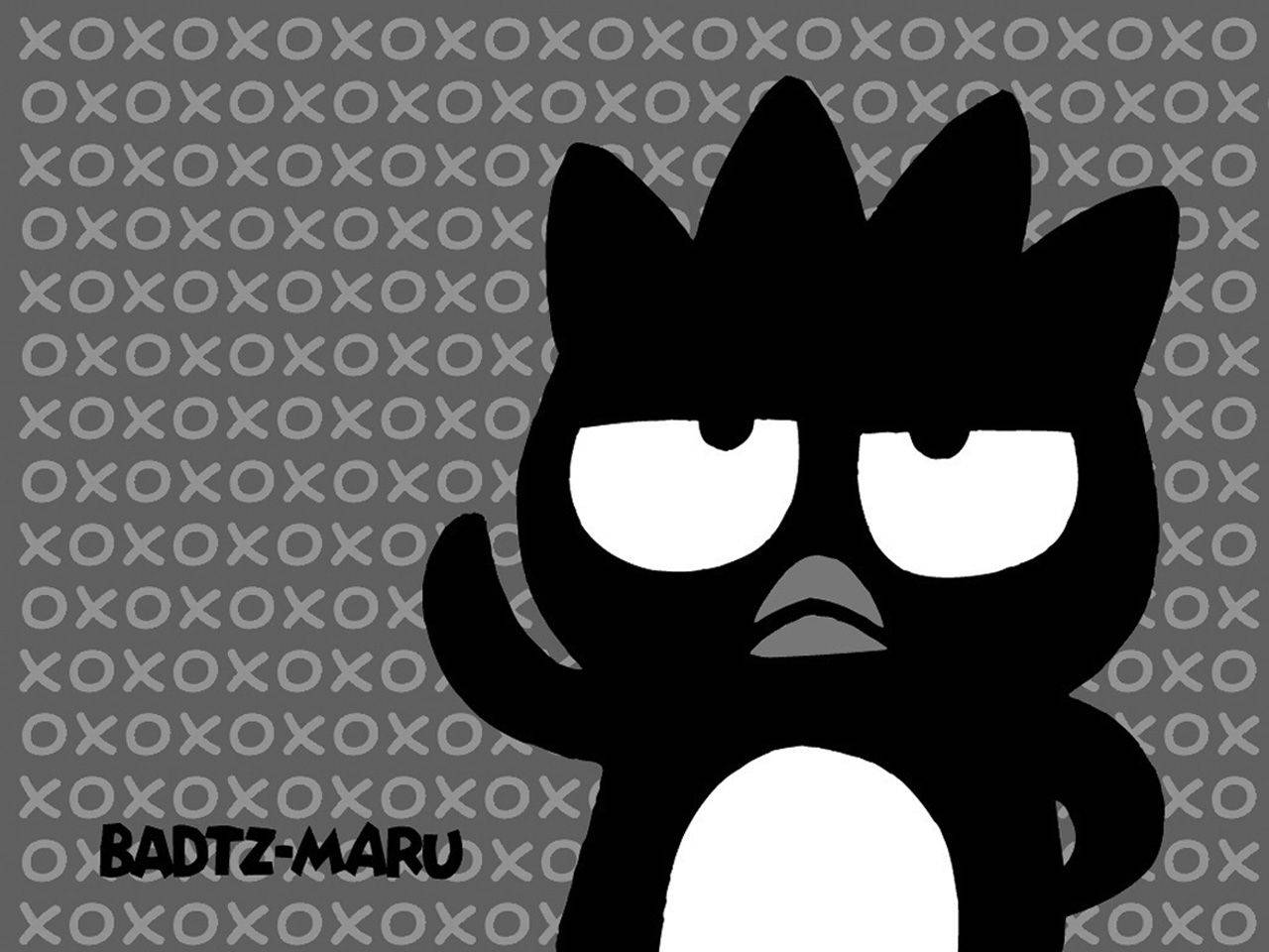 Sanrio Character Badtz Maru Greyscale Poster Wallpaper