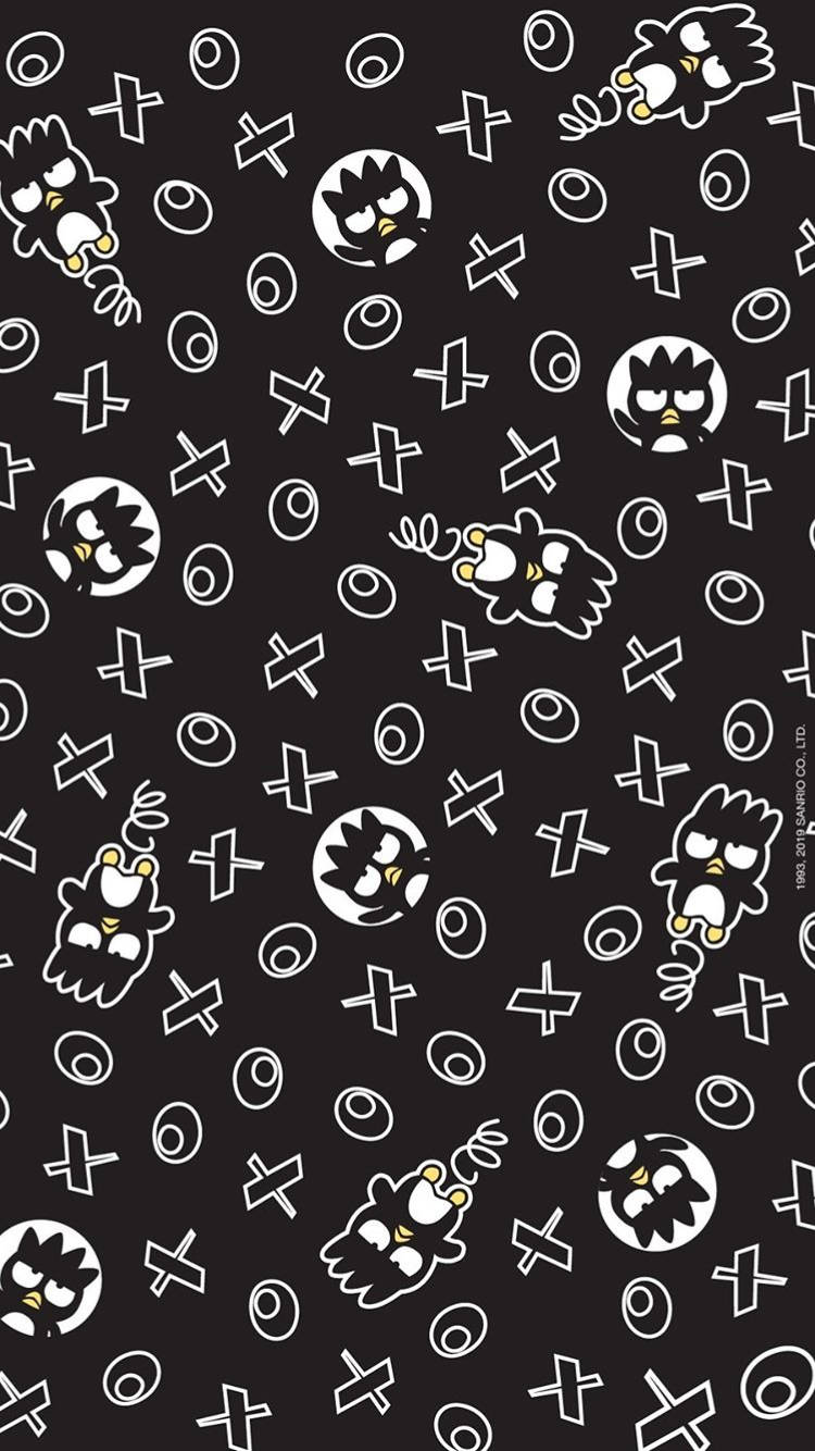 Sanrio's Badtz Maru Black And White Wallpaper