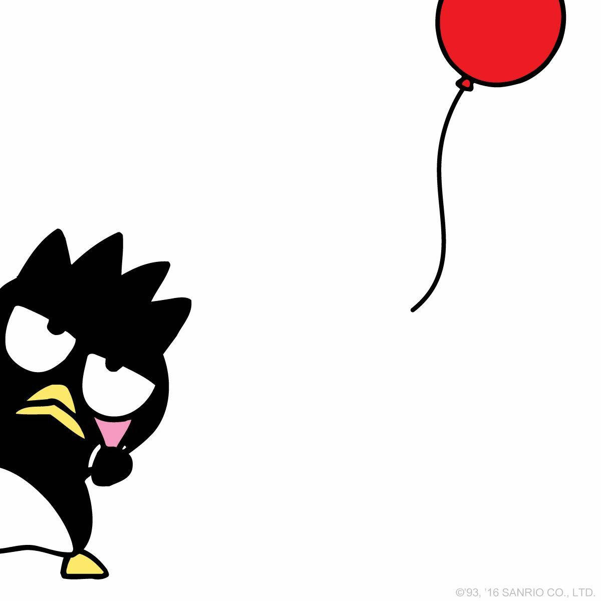 Sanrio's Badtz Maru With Red Balloon Wallpaper