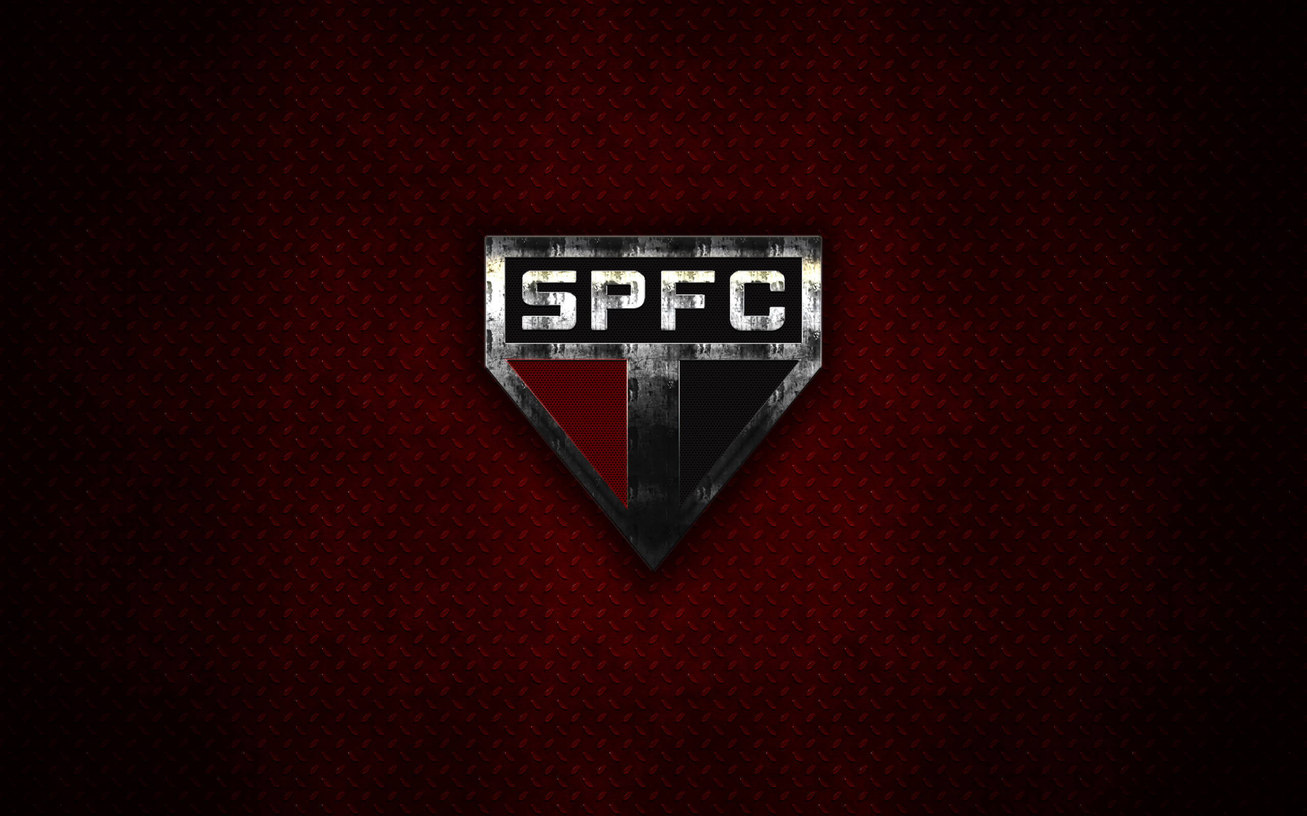 Sao Paulo Fc Diamond Plate Metal Wallpaper