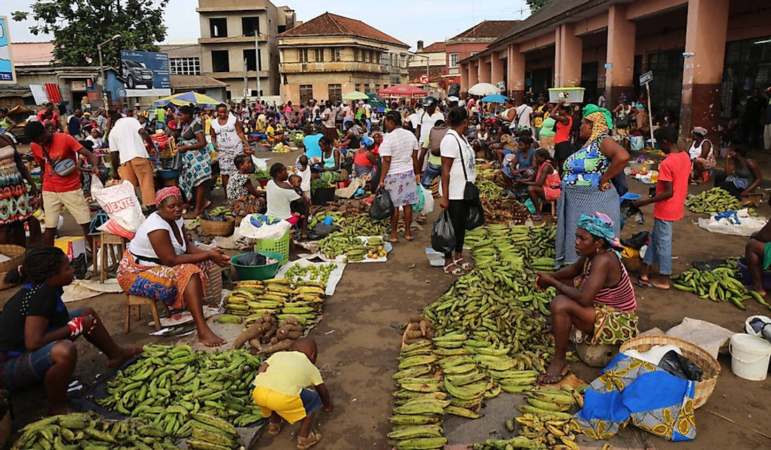 Sao Tome And Principe Market Wallpaper