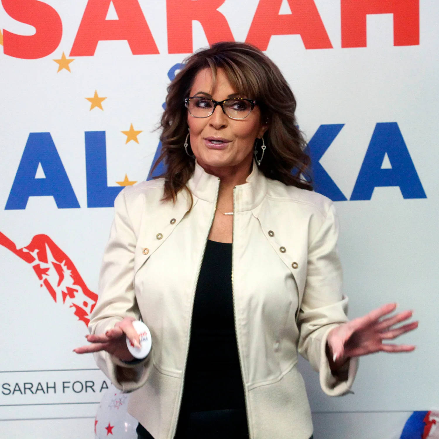 Sarah Palin During A Campaign Event Wallpaper