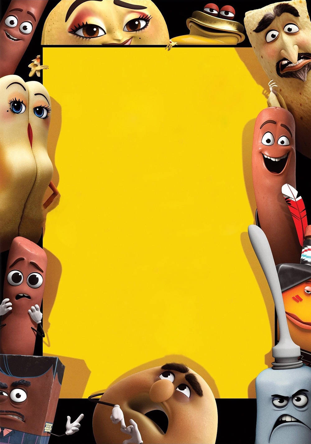 Sausage Party Character Border Wallpaper