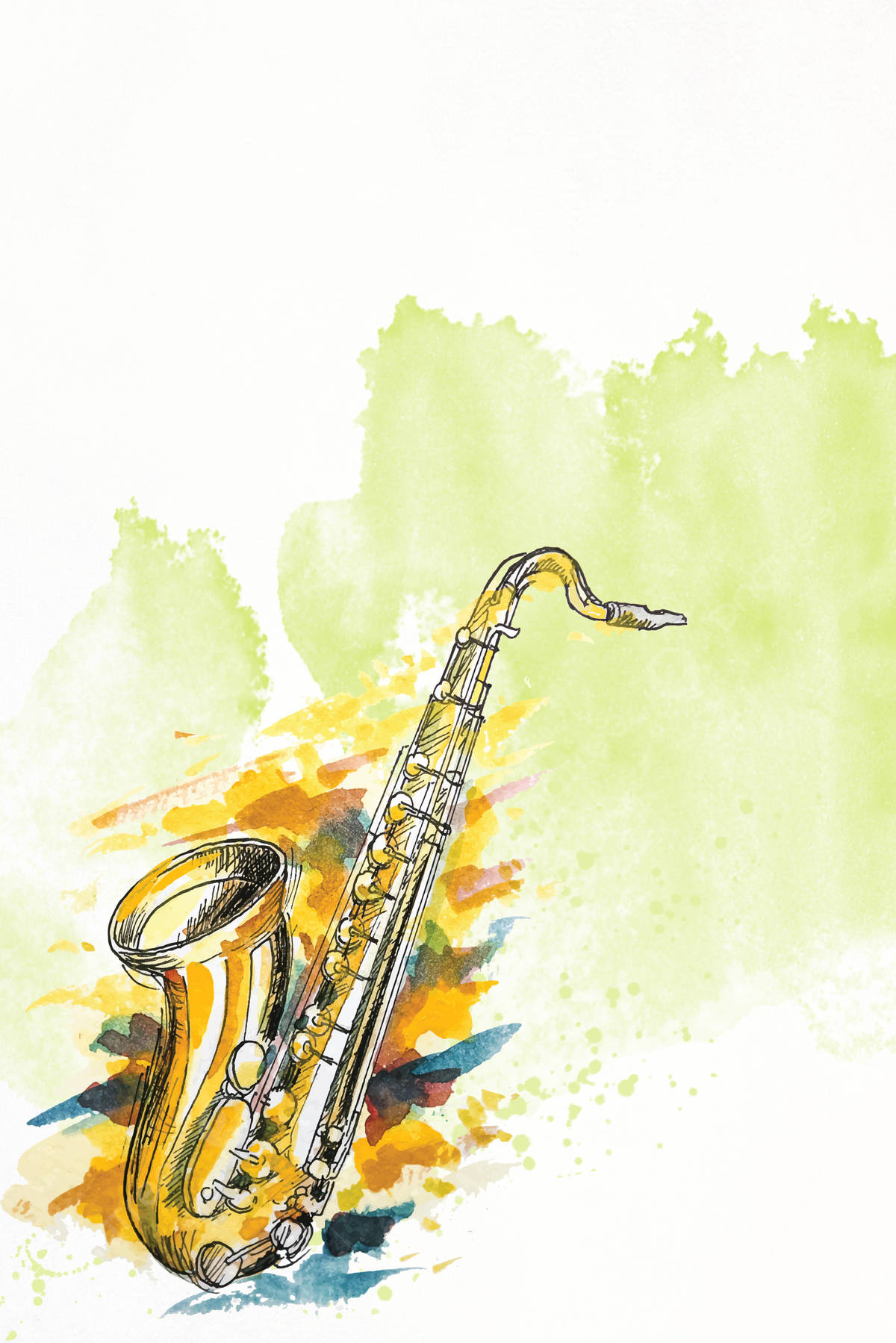 Saxophone Jazz Artwork Wallpaper