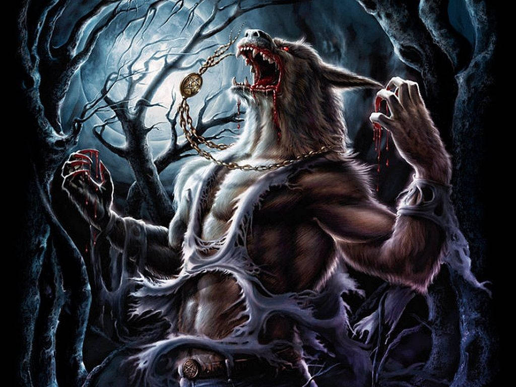 Scary Werewolf Unleashed Wallpaper