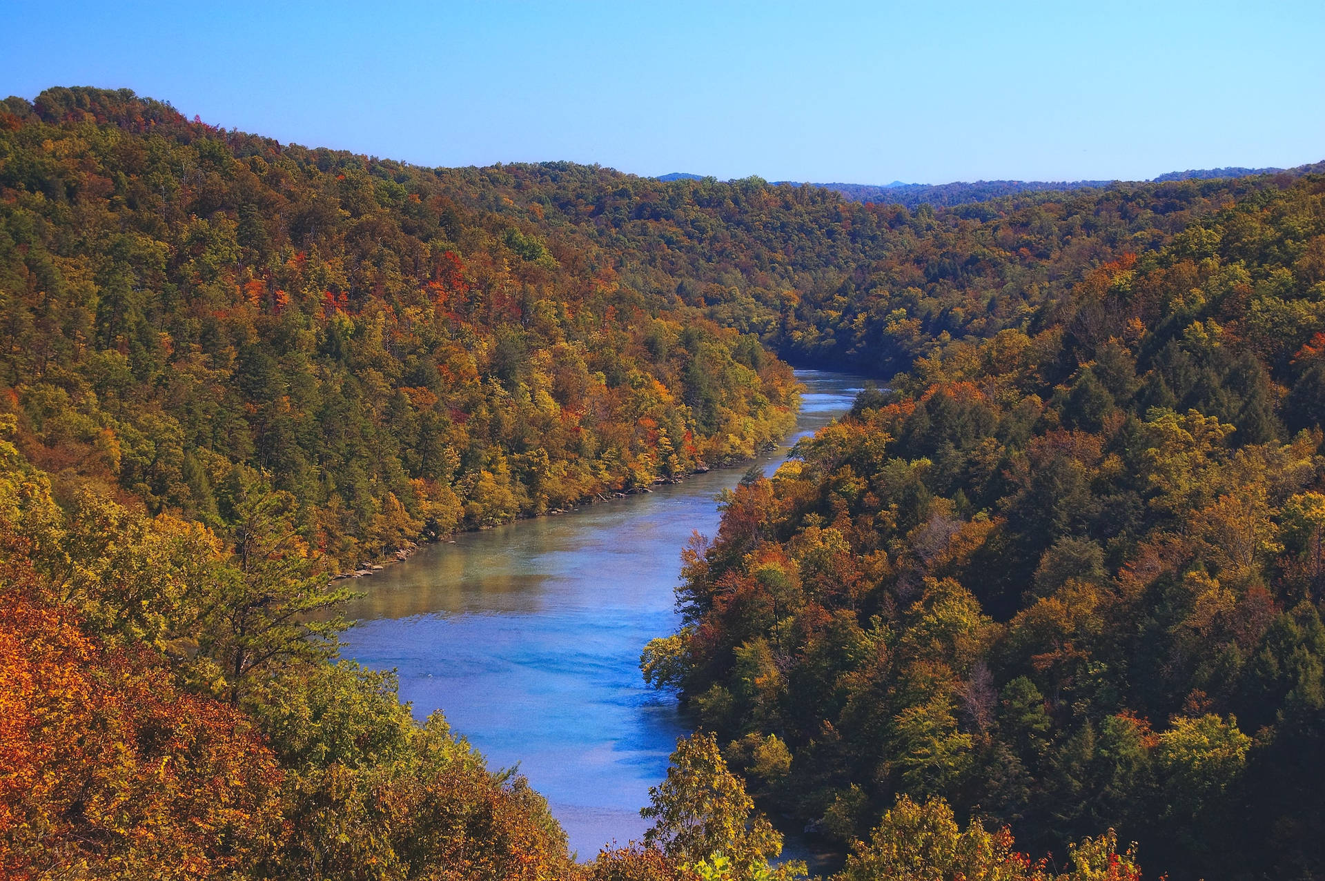 Scenic Beauty Of Cumberland River, Kentucky Wallpaper