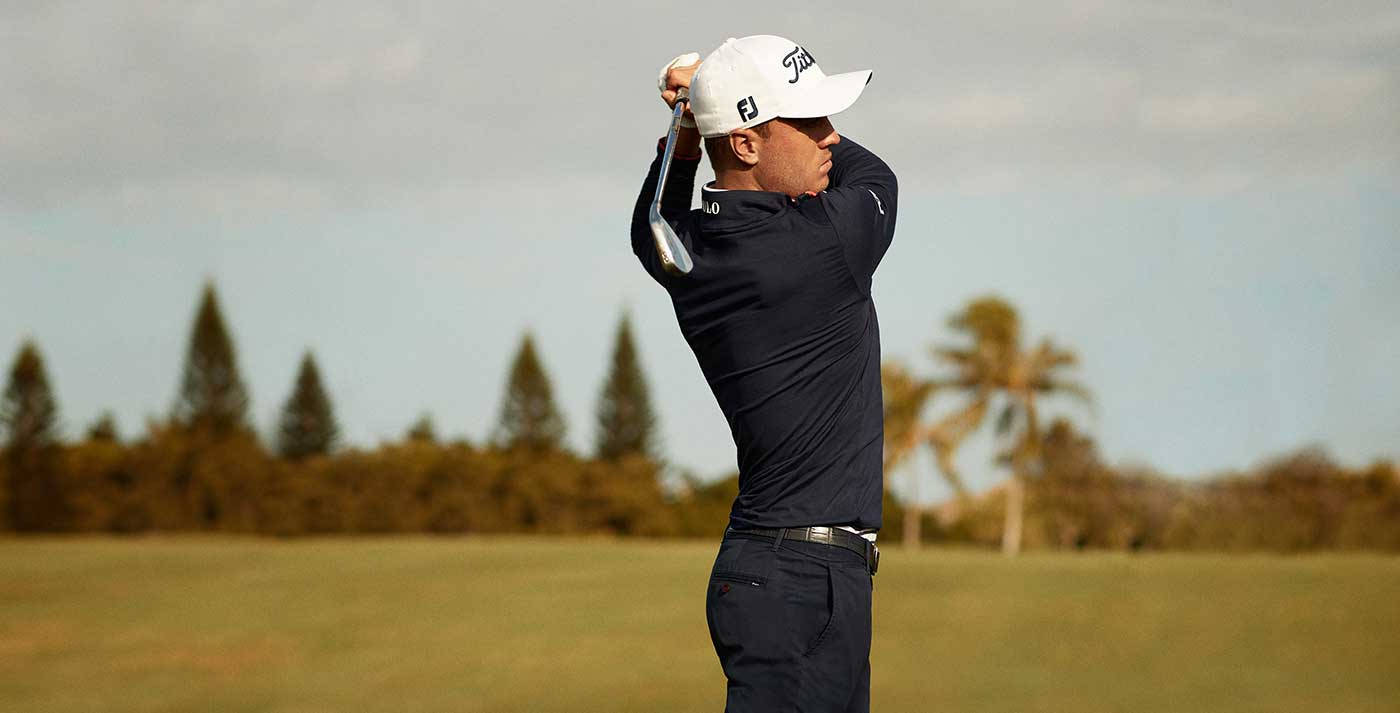 Scenic Justin Thomas Golf Swing Wallpaper