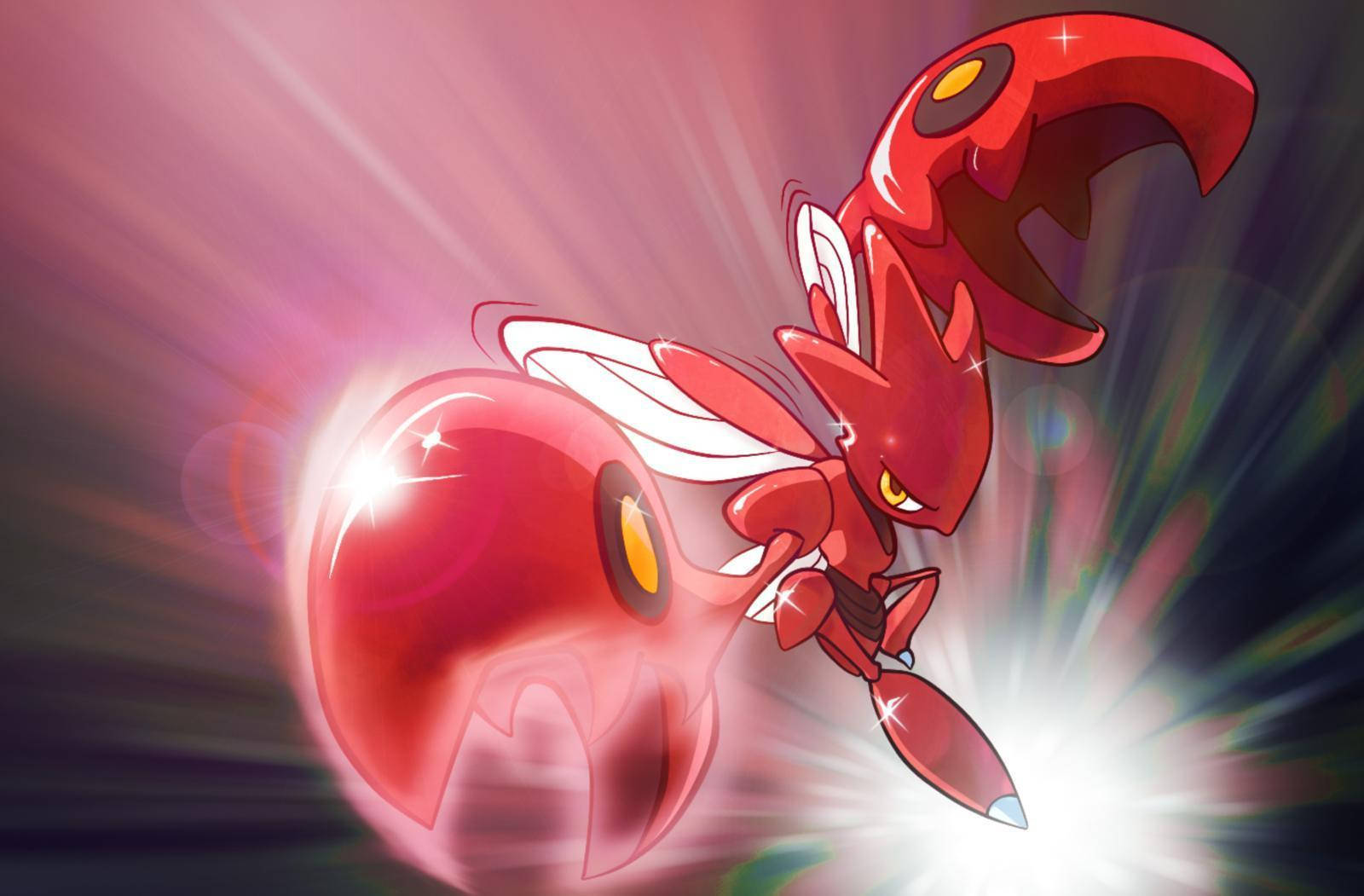 Scizor In Red Wallpaper