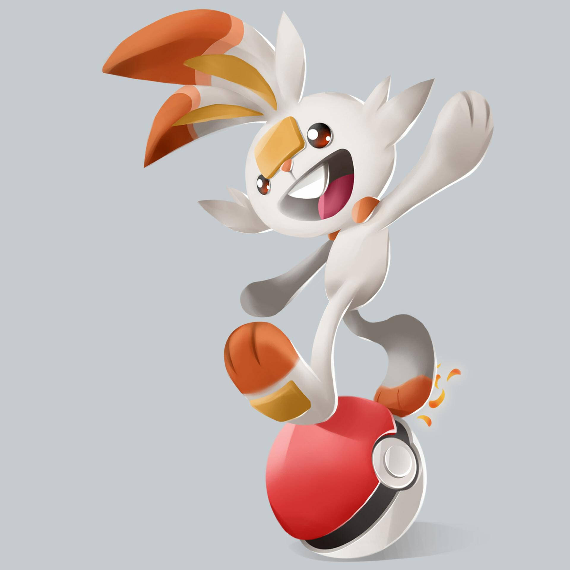 Scorbunny Balancing Act Wallpaper