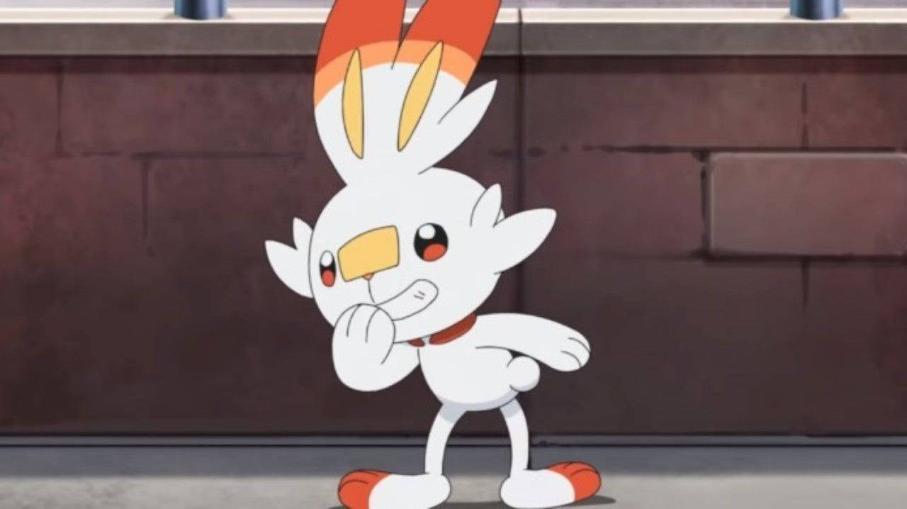 Scorbunny Snickering Wallpaper