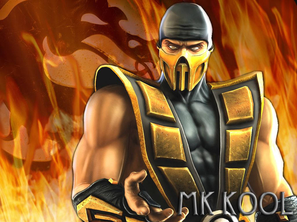 Scorpion Of Mortal Kombat Poster Wallpaper