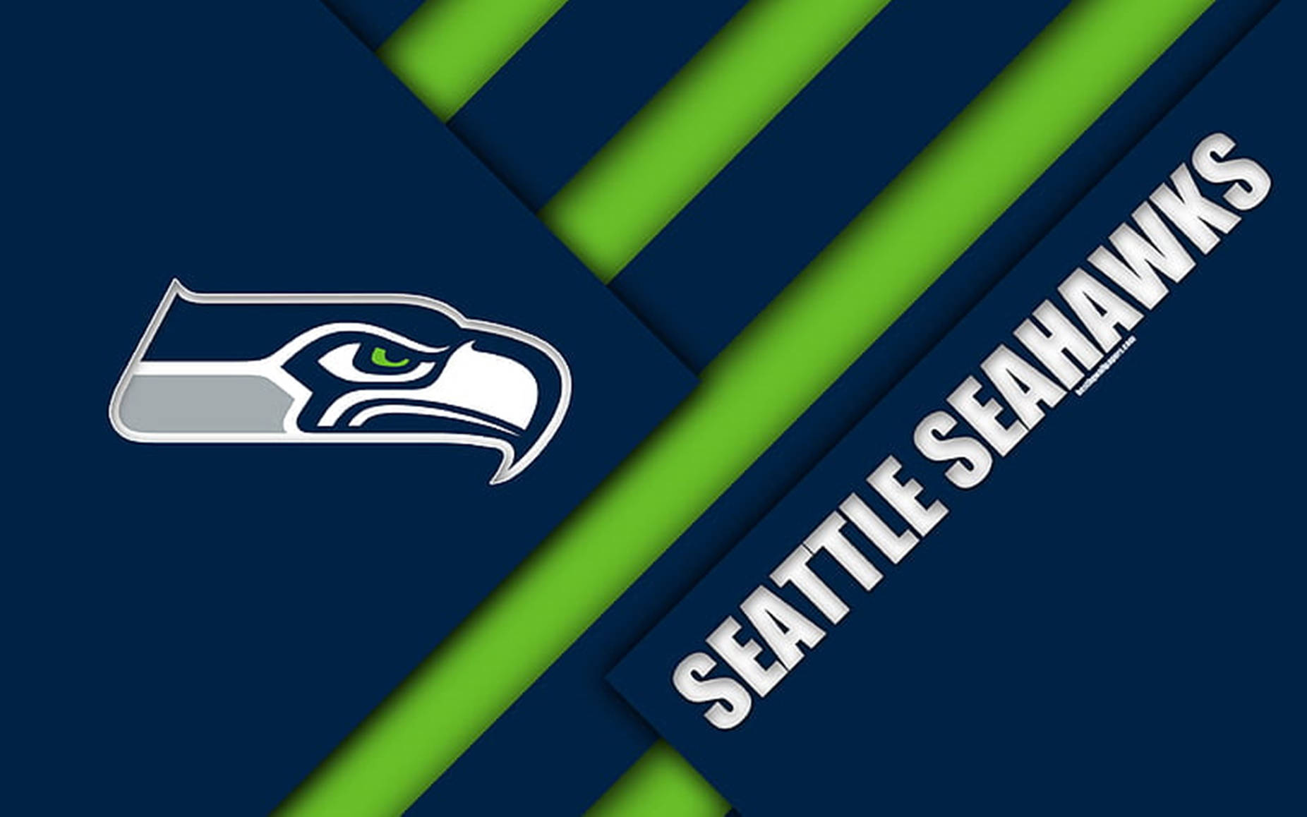 Seahawks Logo Blue And Green Background Wallpaper