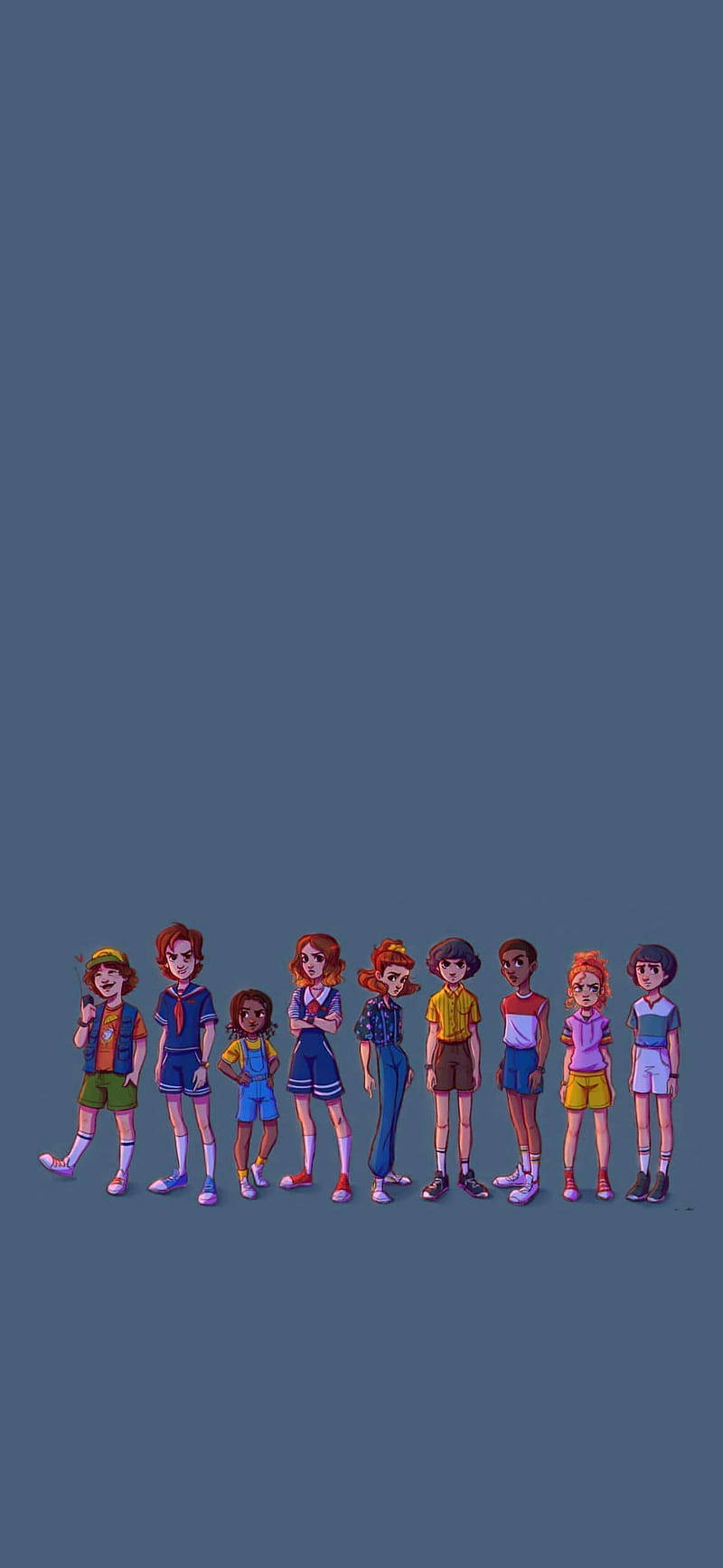 Season Three Cartoon Stranger Things Phone Wallpaper