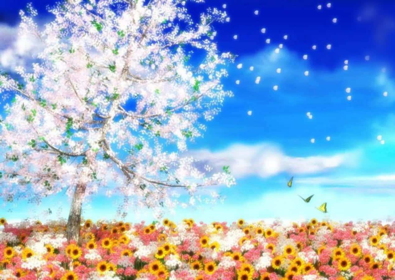 Seasonal Spring Anime Wallpaper
