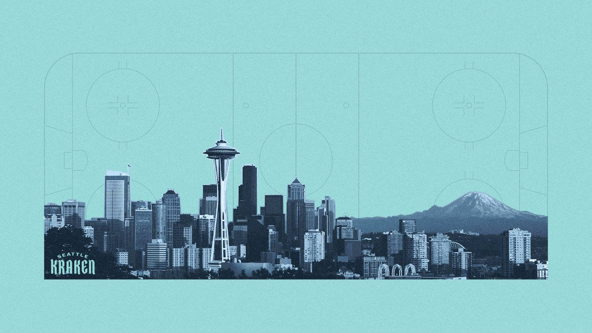 Seattle Kraken Hockey Rink Outline Wallpaper