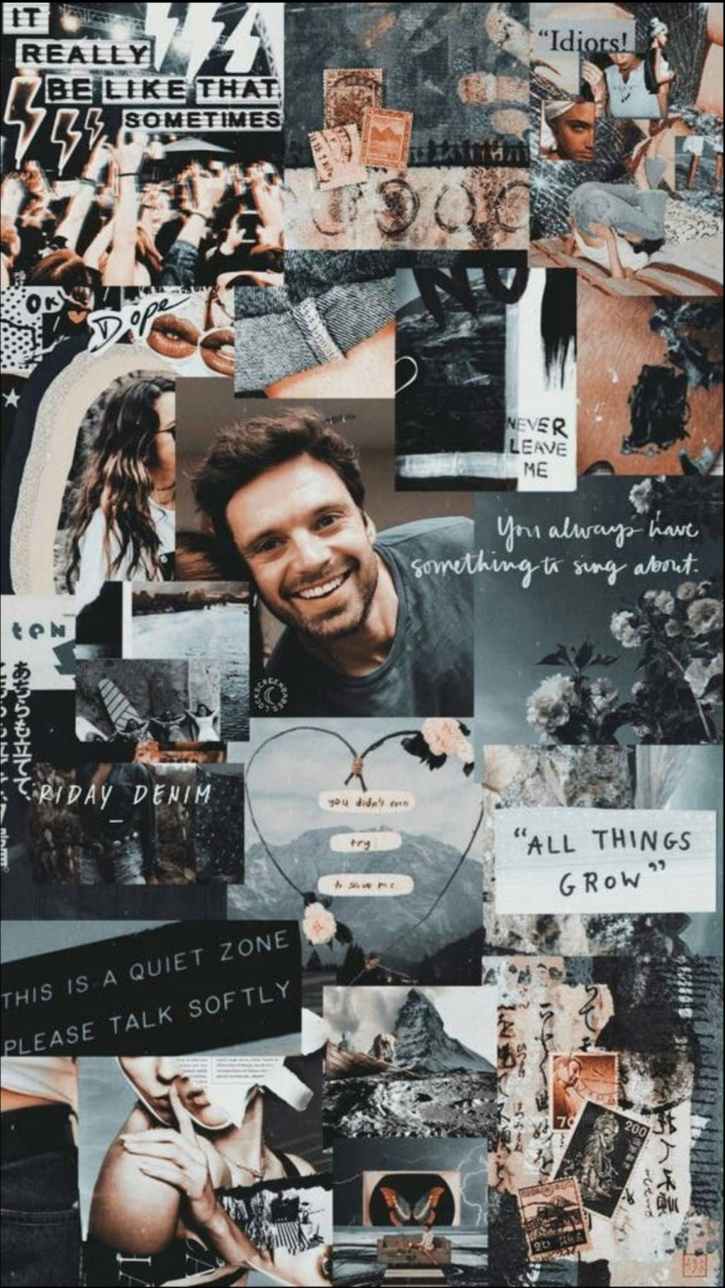 Sebastian Stan Mood Board Wallpaper