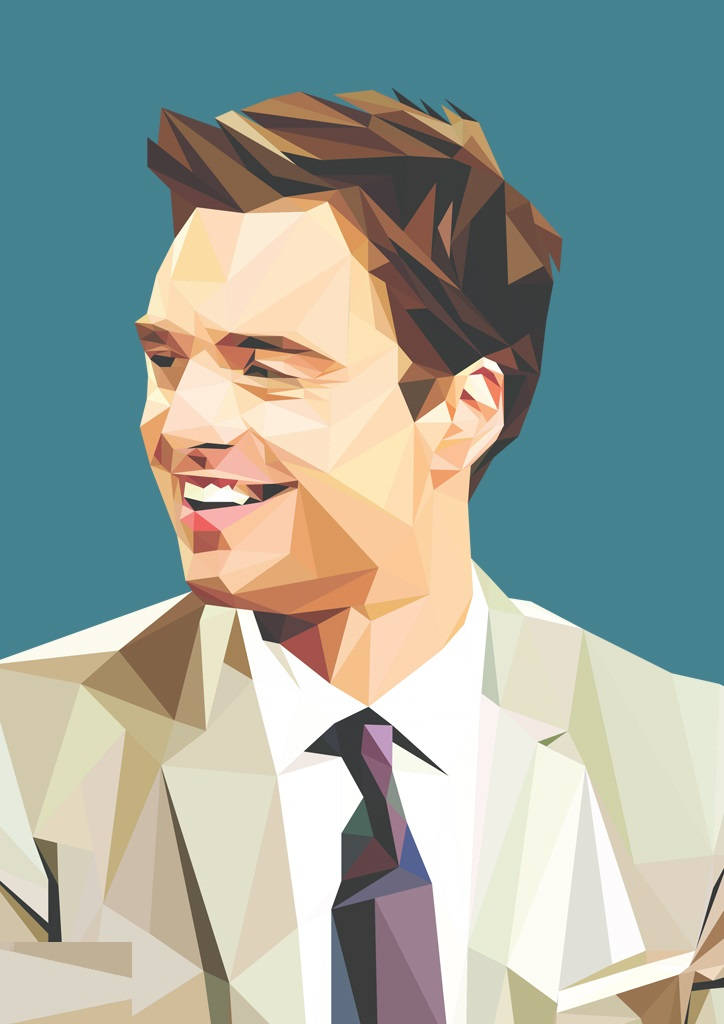 Sebastian Stan Polygon Art Wallpaper