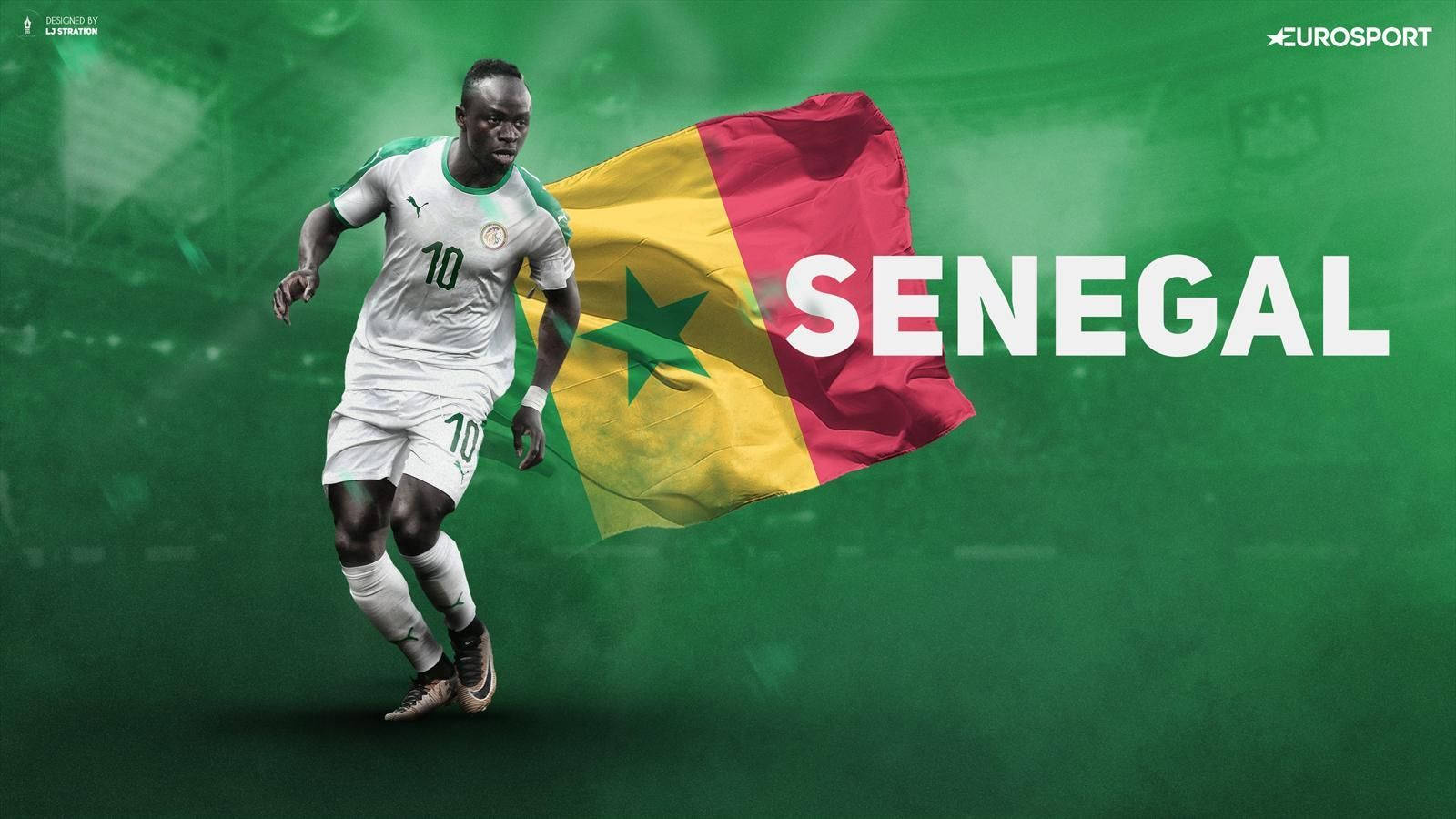 Senegal Flag With Sadio Mané Wallpaper