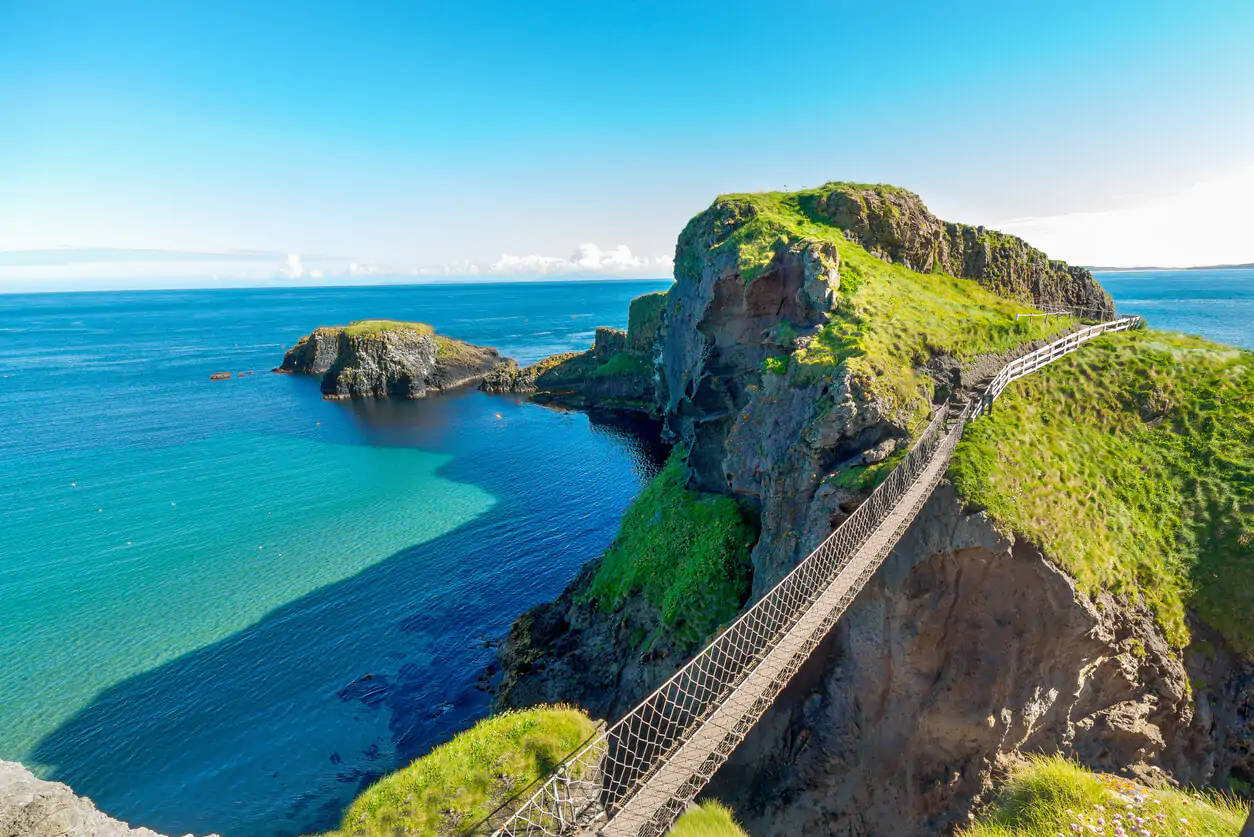 Serene View Of Carrick-a-rede In The Uk Wallpaper