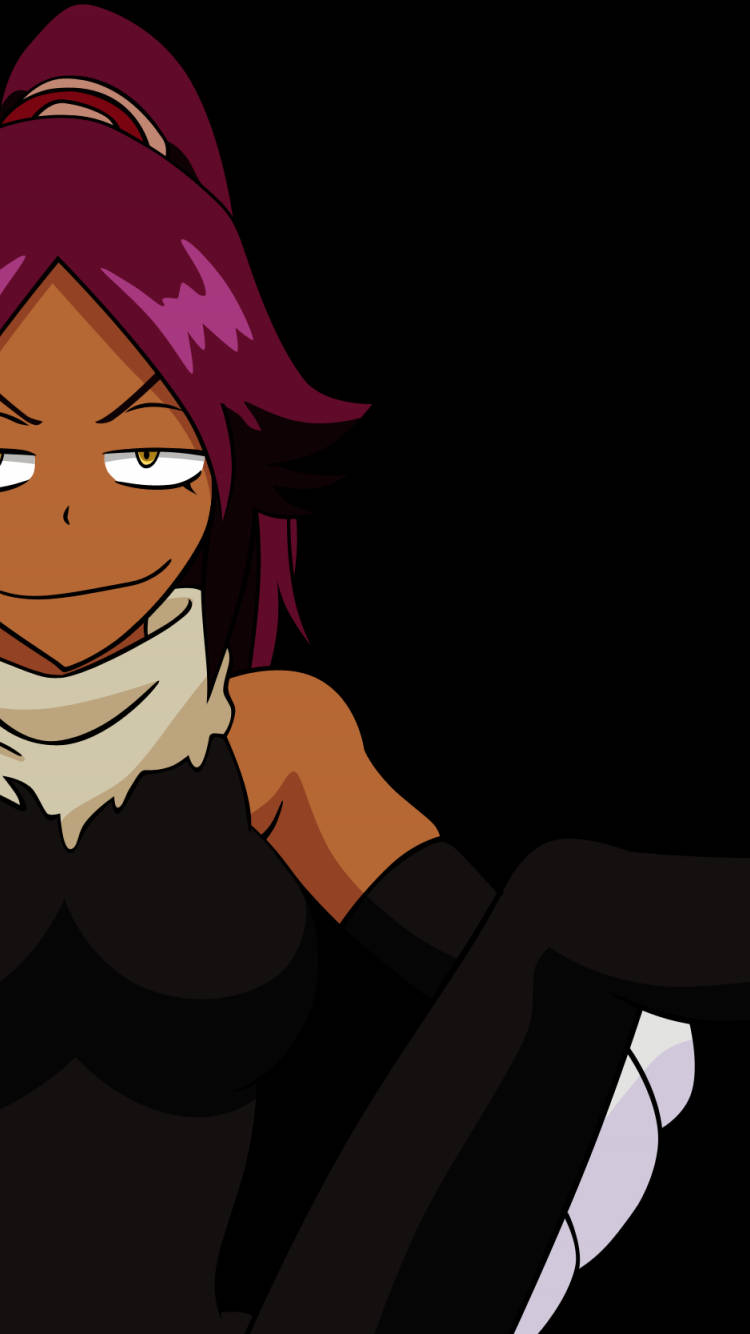 Serious Yoruichi Shihouin Portrait Wallpaper