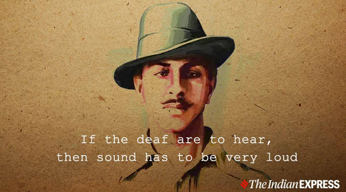 Shaheed Bhagat Singh Vintage Illustration Wallpaper