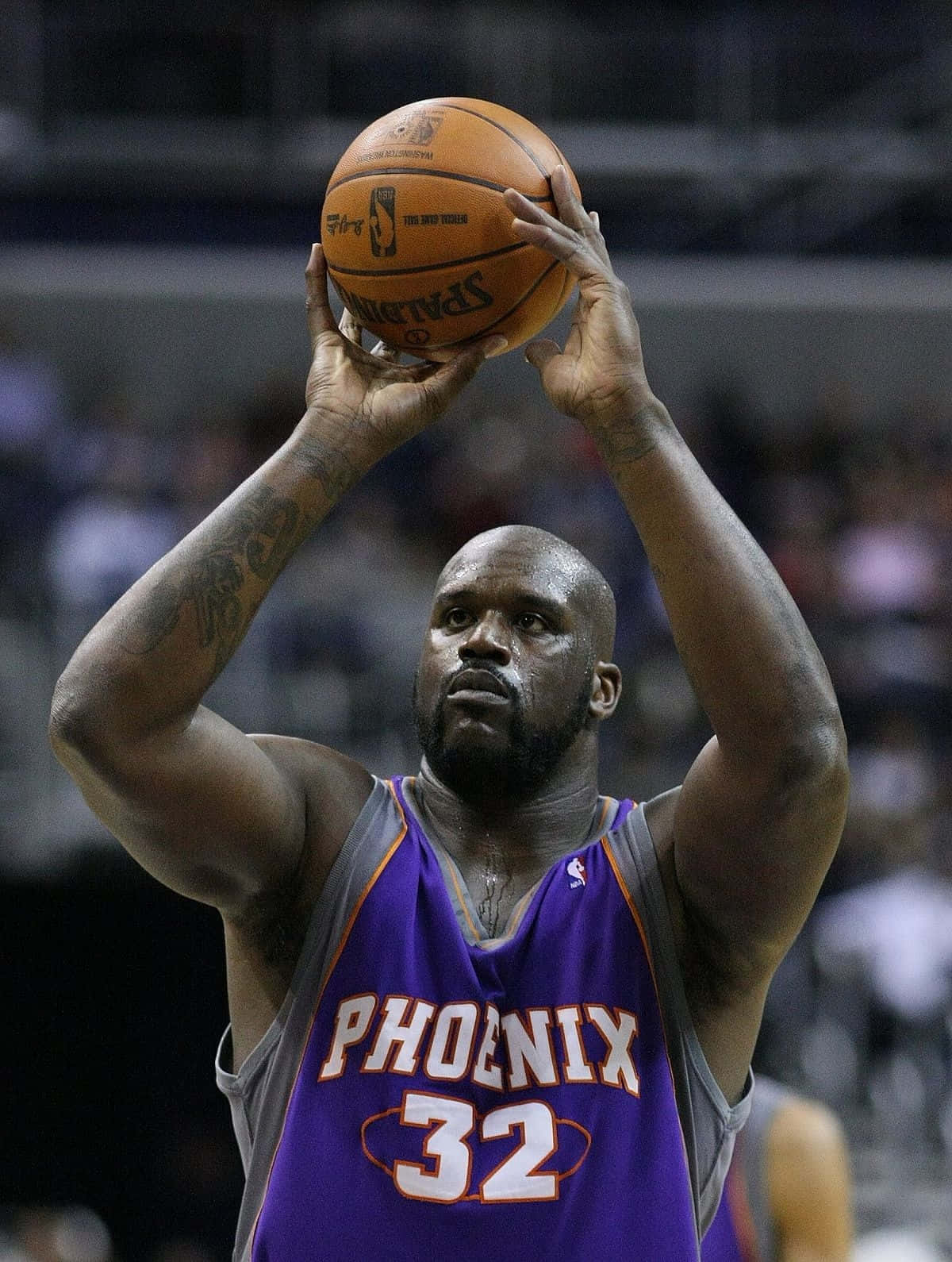 Shaq Free Throw Phoenix Suns Wallpaper