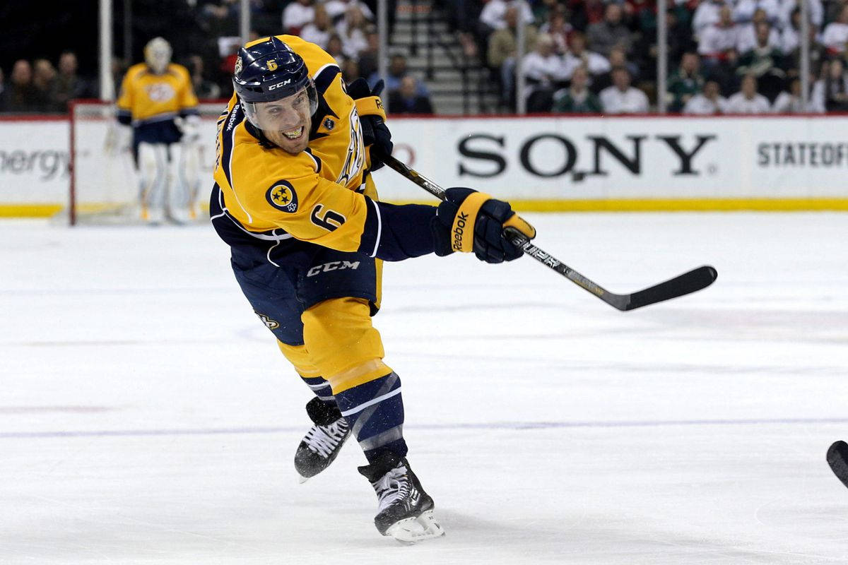 Shea Weber Smashing Poster Nashville Predators Wallpaper