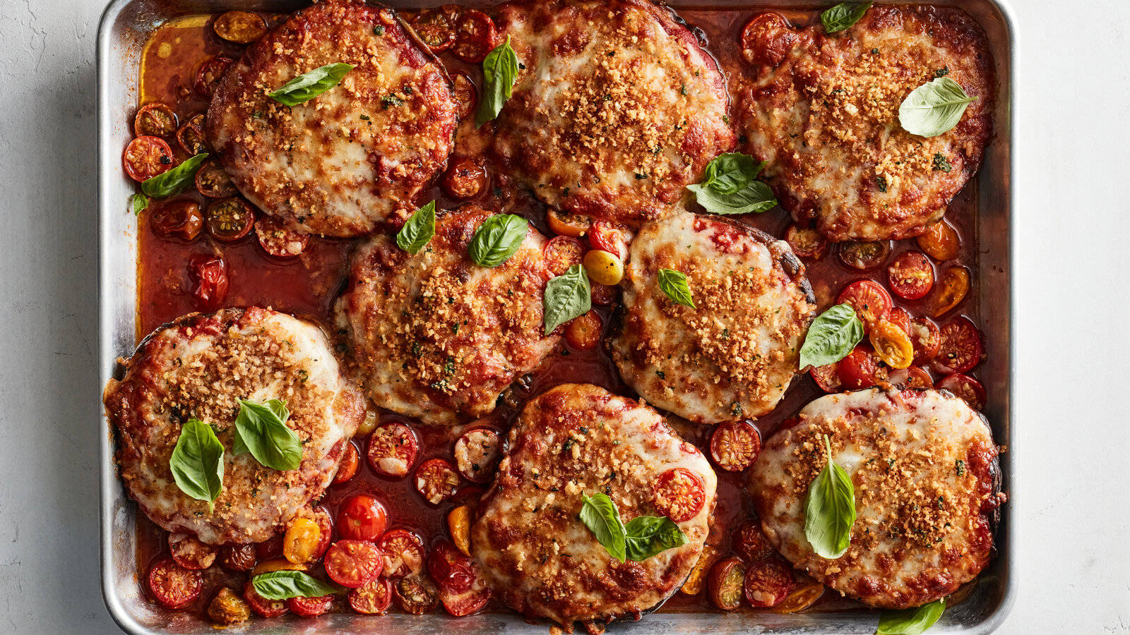 Sheet Pan Round Mushroom Parmigiana Hetty Mckinnon Recipe Wallpaper