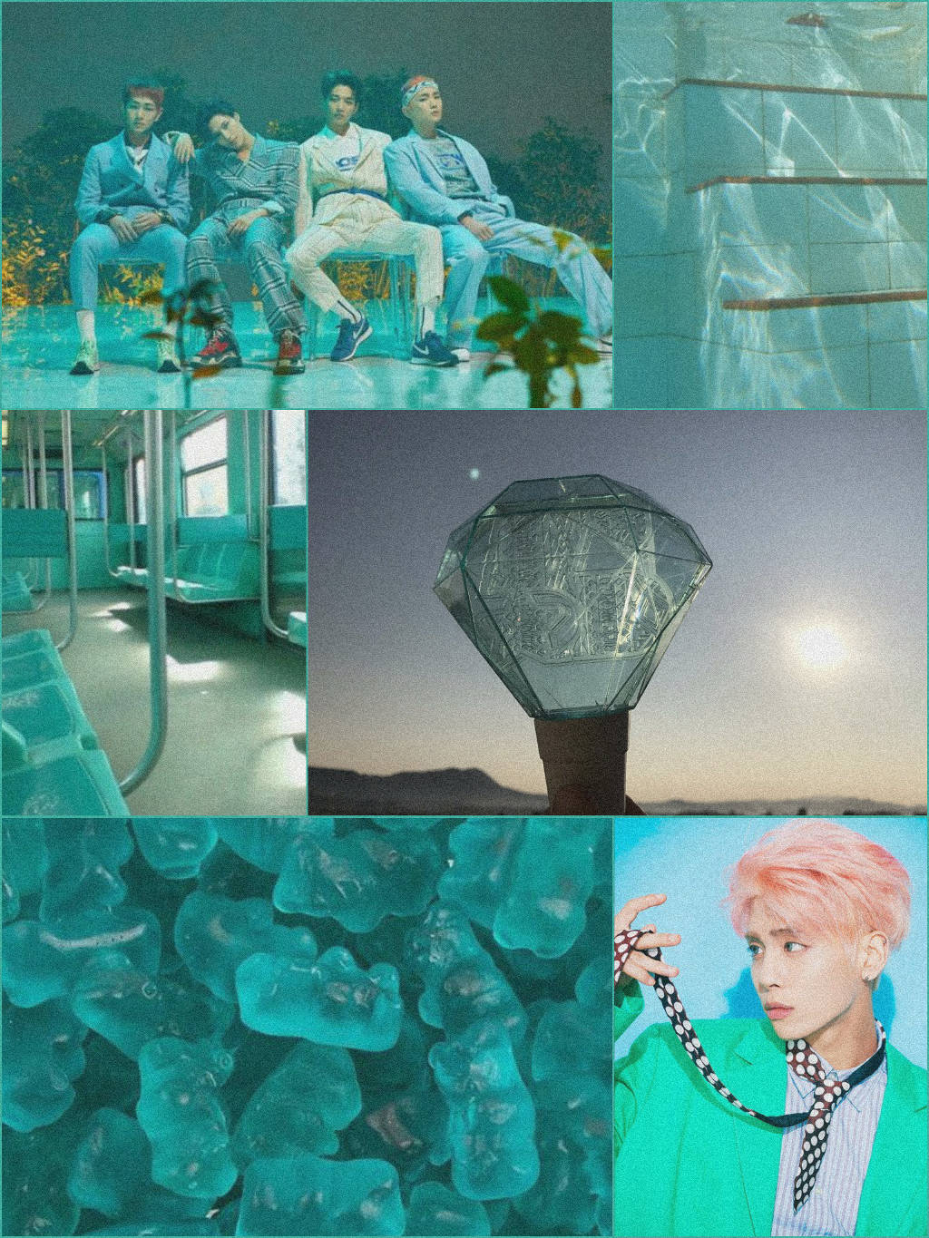 Shinee Teal Aesthetic Wallpaper