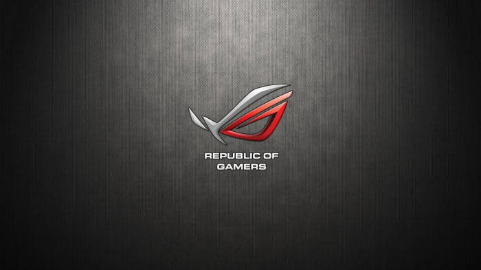 Shiny Gray Asus Rog Logo Wallpaper