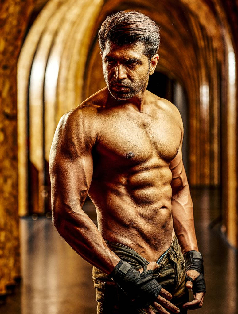 Shirtless Arun Vijay Wallpaper