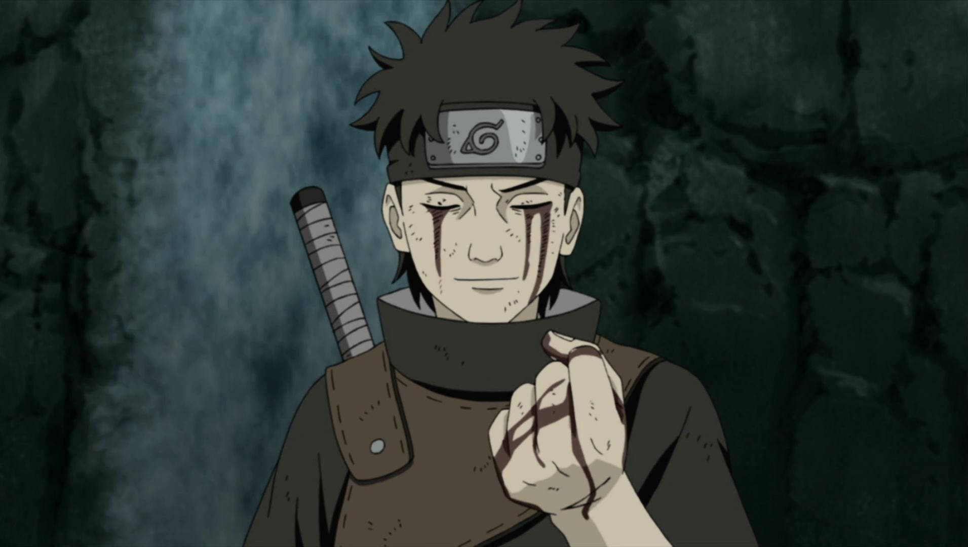 Shisui Uchiha Naruto Bloody Eyes And Fist Wallpaper