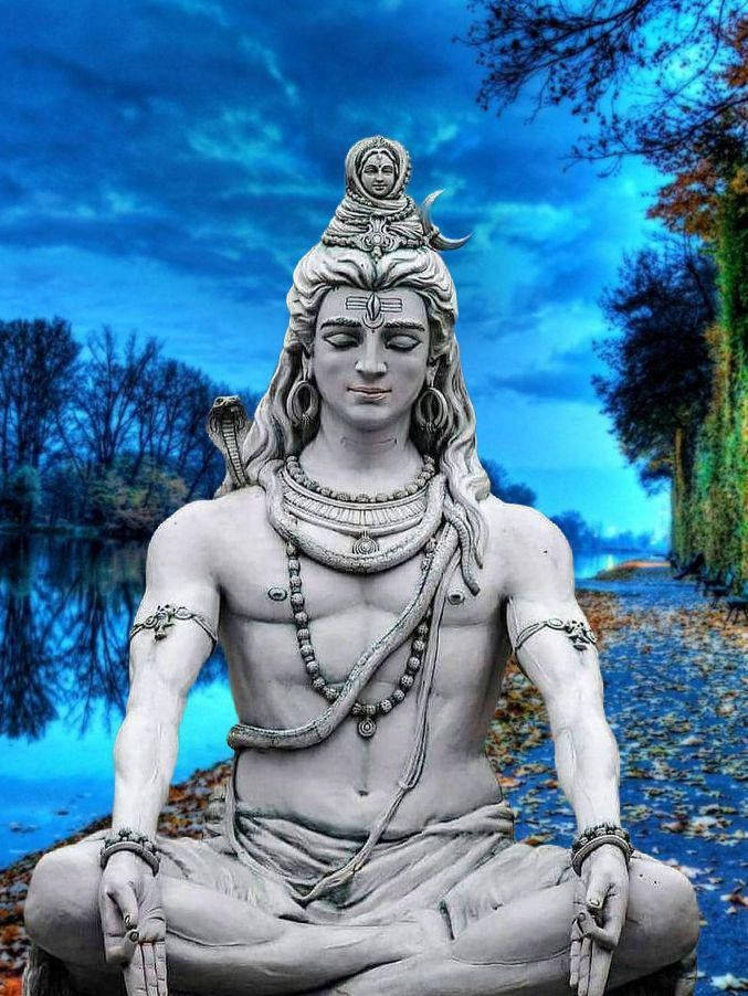 Shiv Shankar On Blue Sky Hd Wallpaper