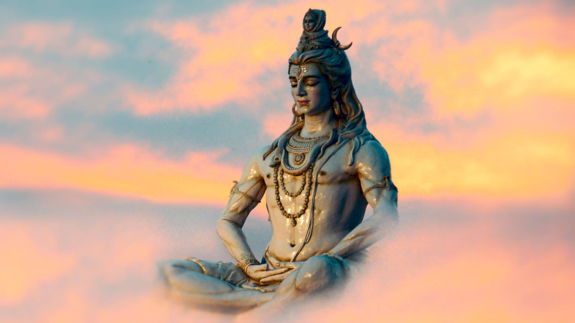 Shiv Shankar On Pastel Sky Hd Wallpaper WallpapersOK