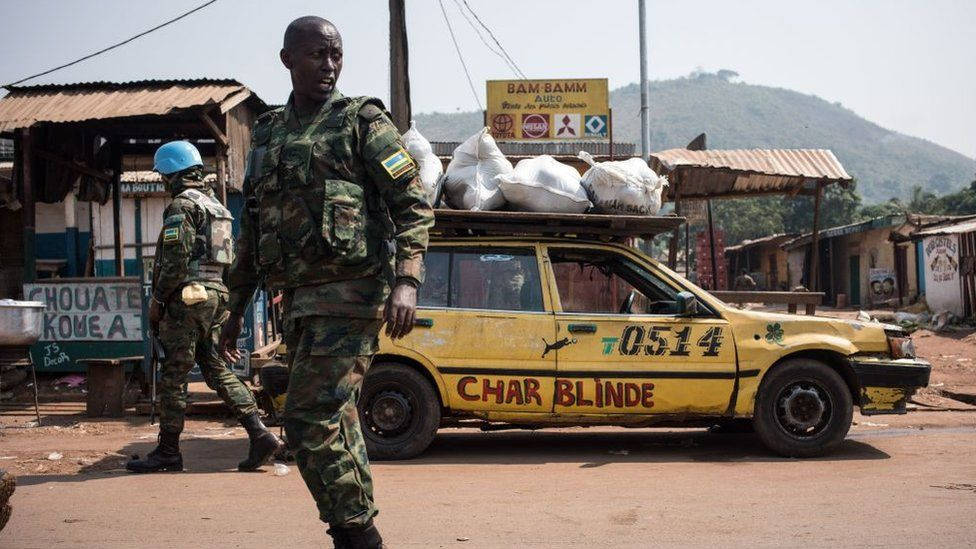 Shouting Soldier In Central African Republic Wallpaper