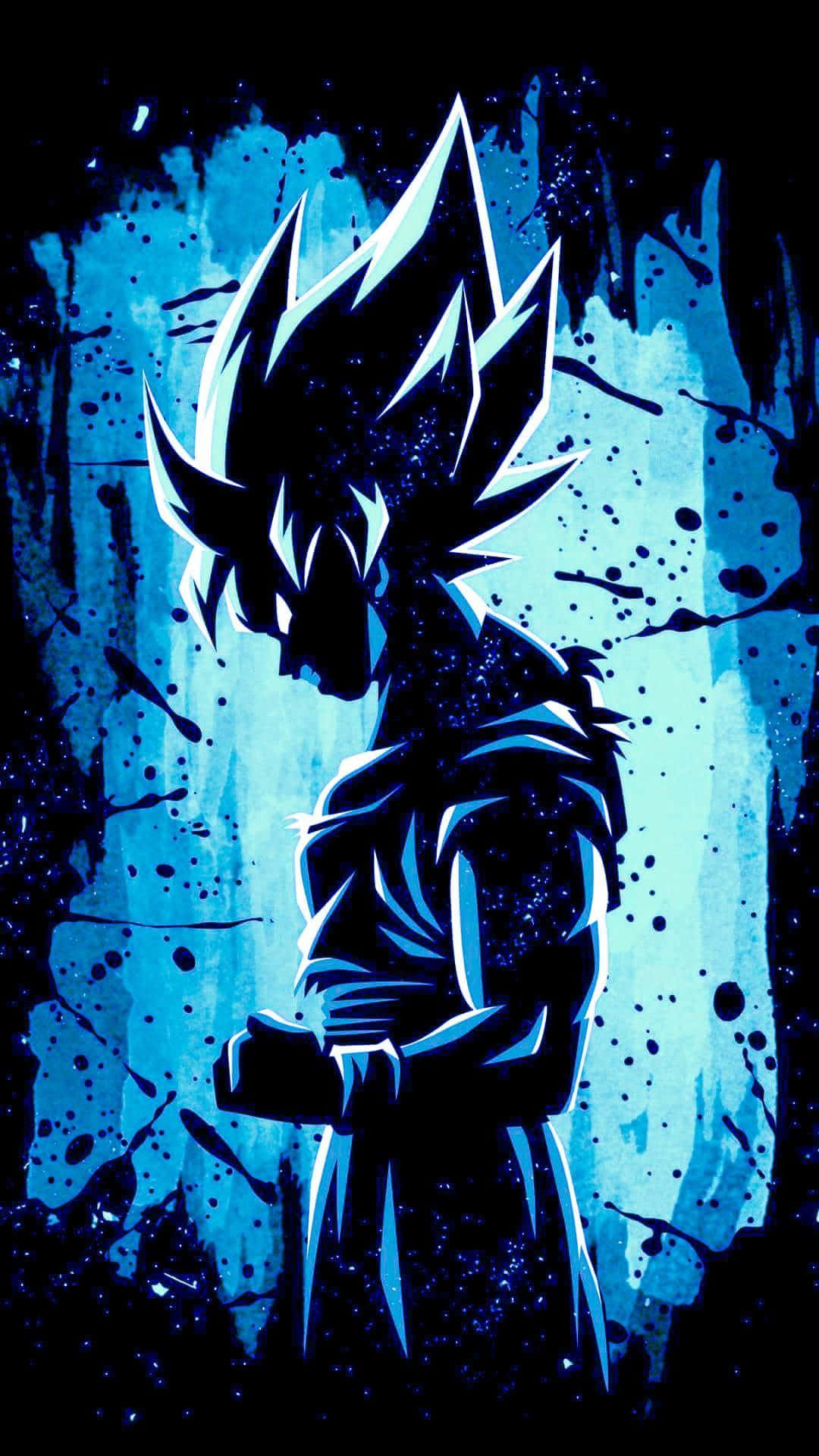 Sick Anime Goku Dragon Ball Z Blue Aesthetic Wallpaper