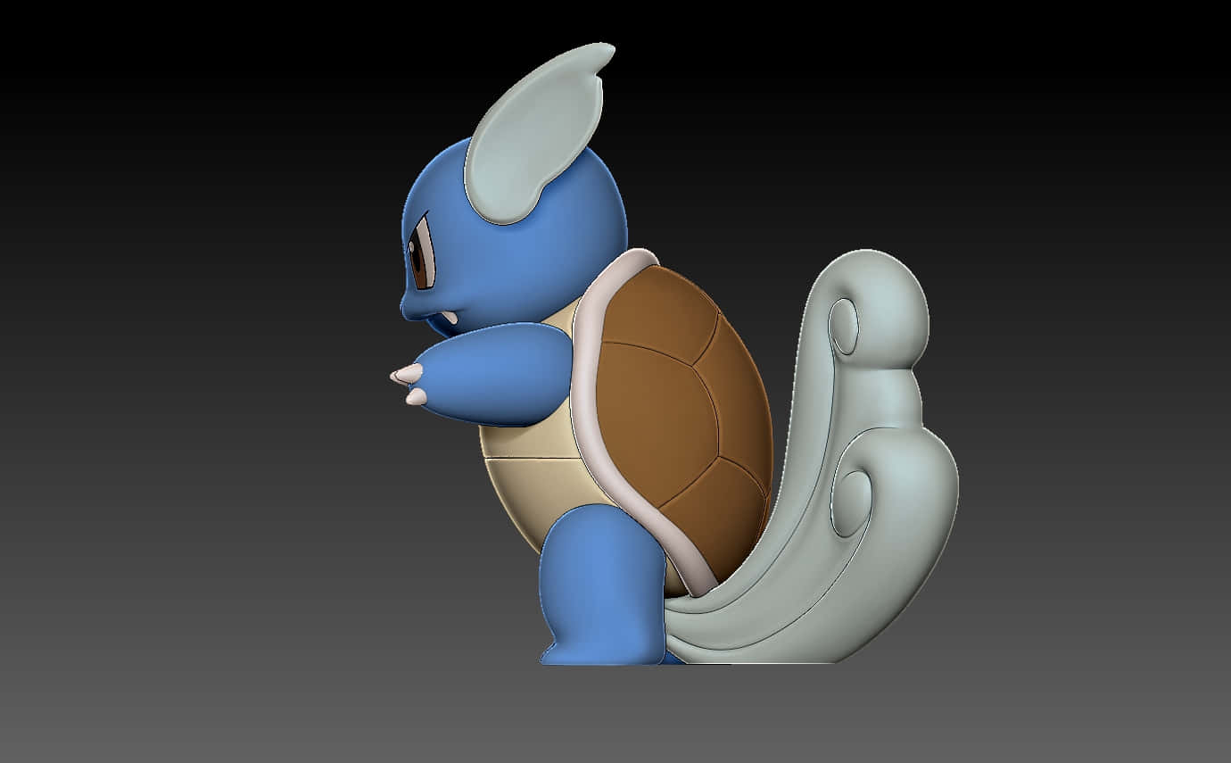 Side View Of 3d Wartortle Wallpaper