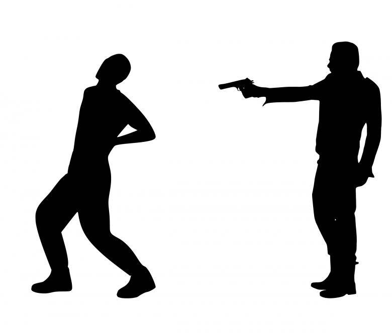 Silhouette Crime Shooting Wallpaper